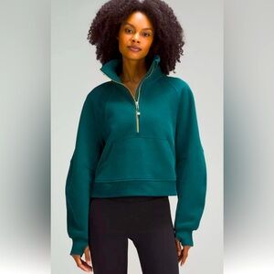 Scuba Oversized Funnel-Neck Half Zip size M/L Storm Teal